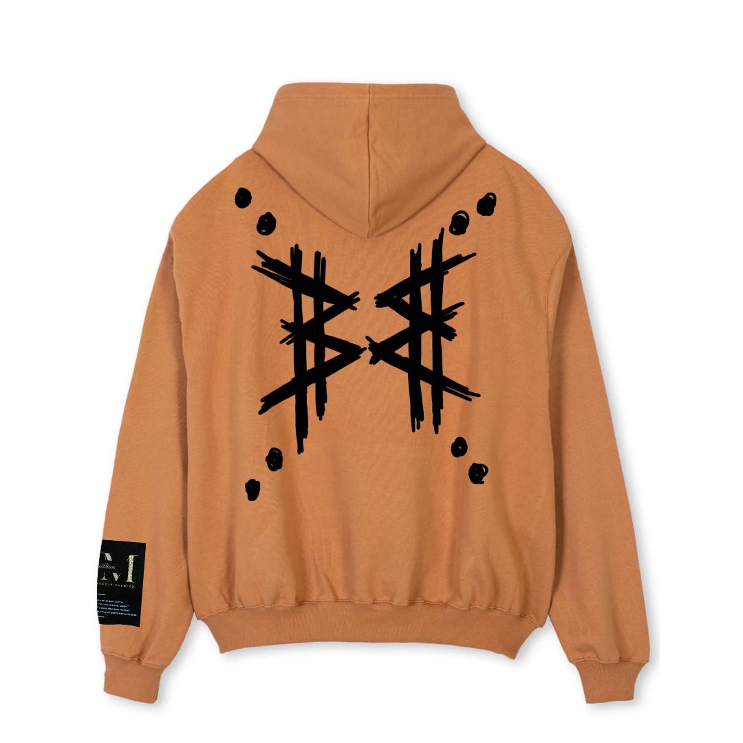 Rebel Zipped oversized hoodie