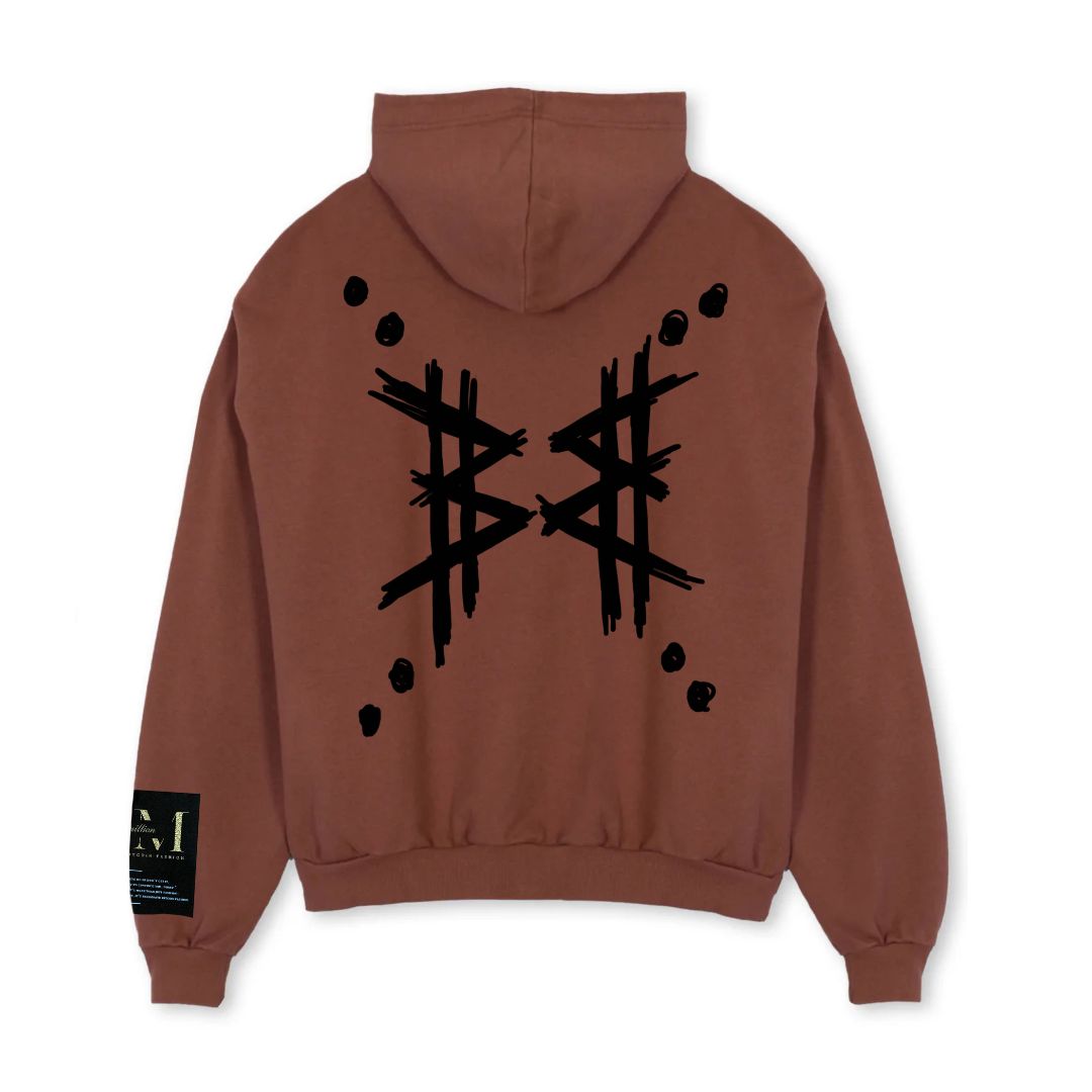 Rebel Zipped oversized hoodie