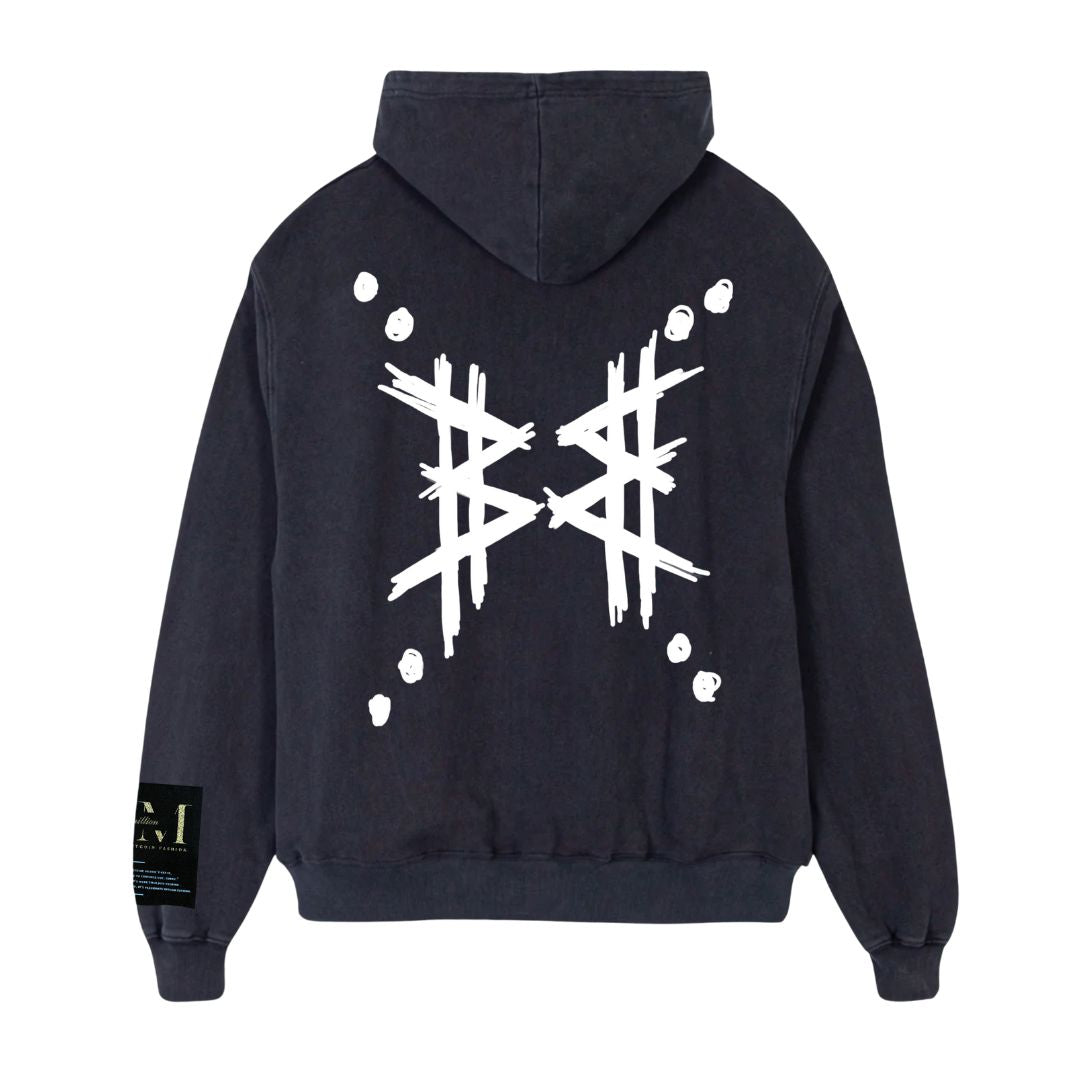 Rebel Zipped oversized zipped hoodie