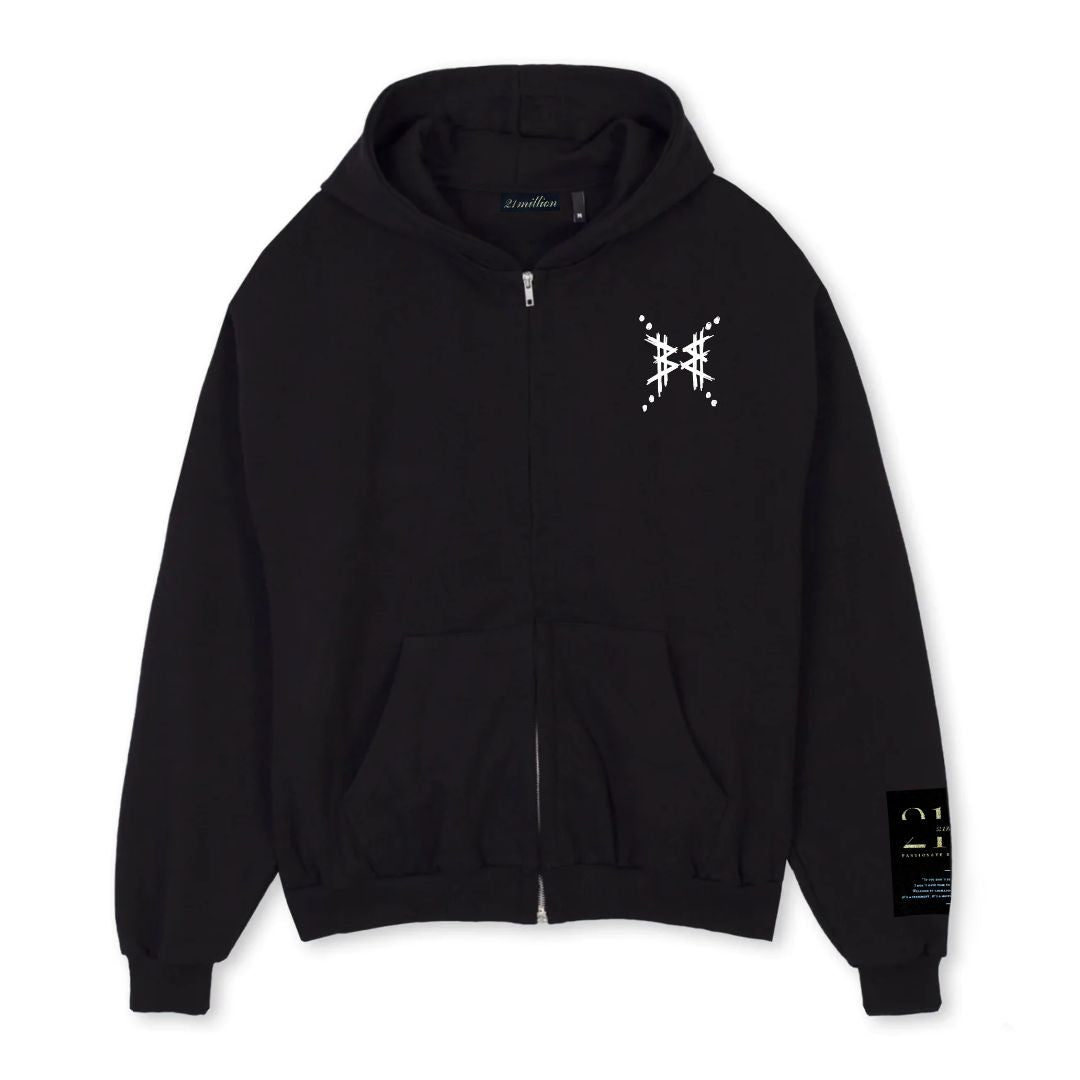 Rebel Zipped oversized zipped hoodie