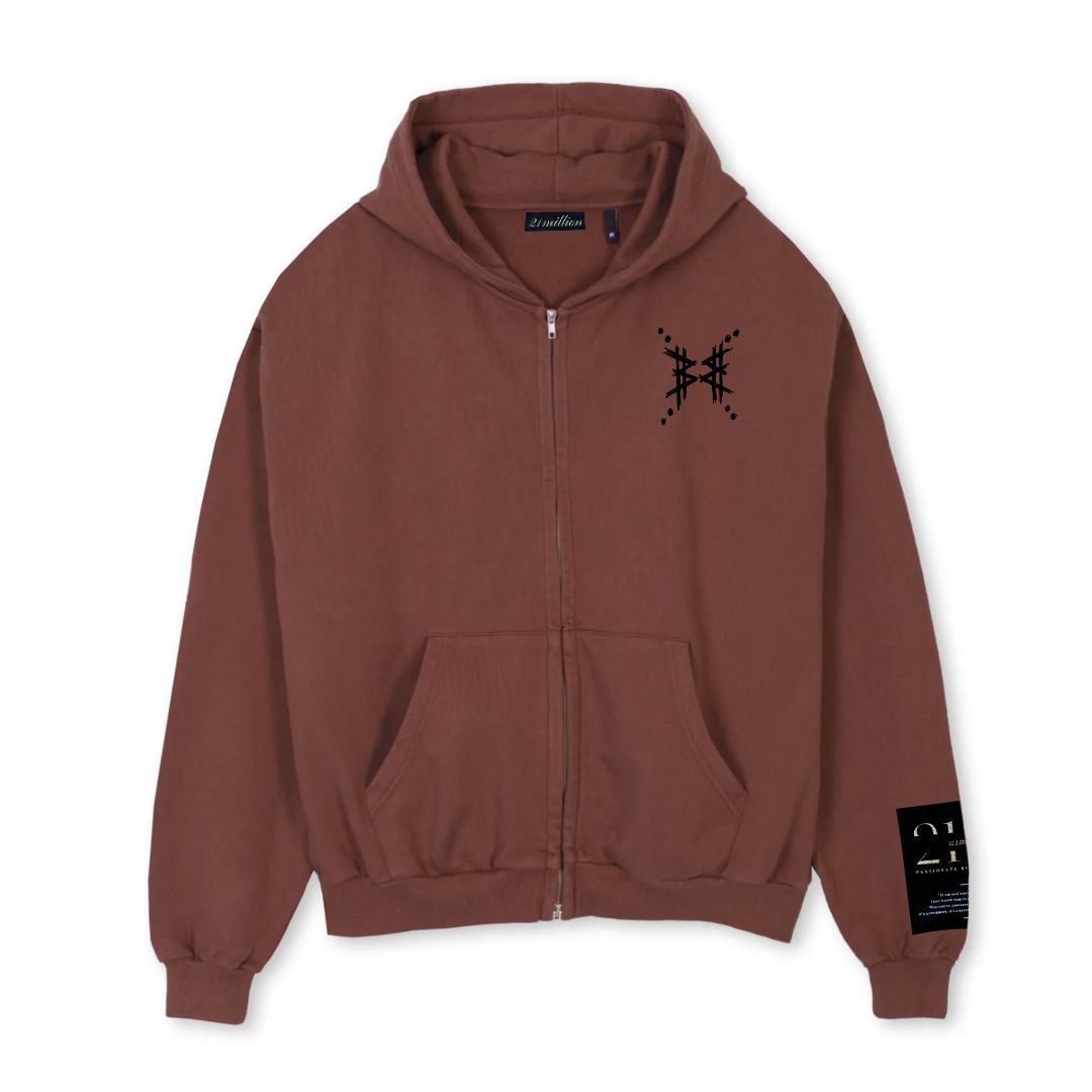 Rebel Zipped oversized hoodie
