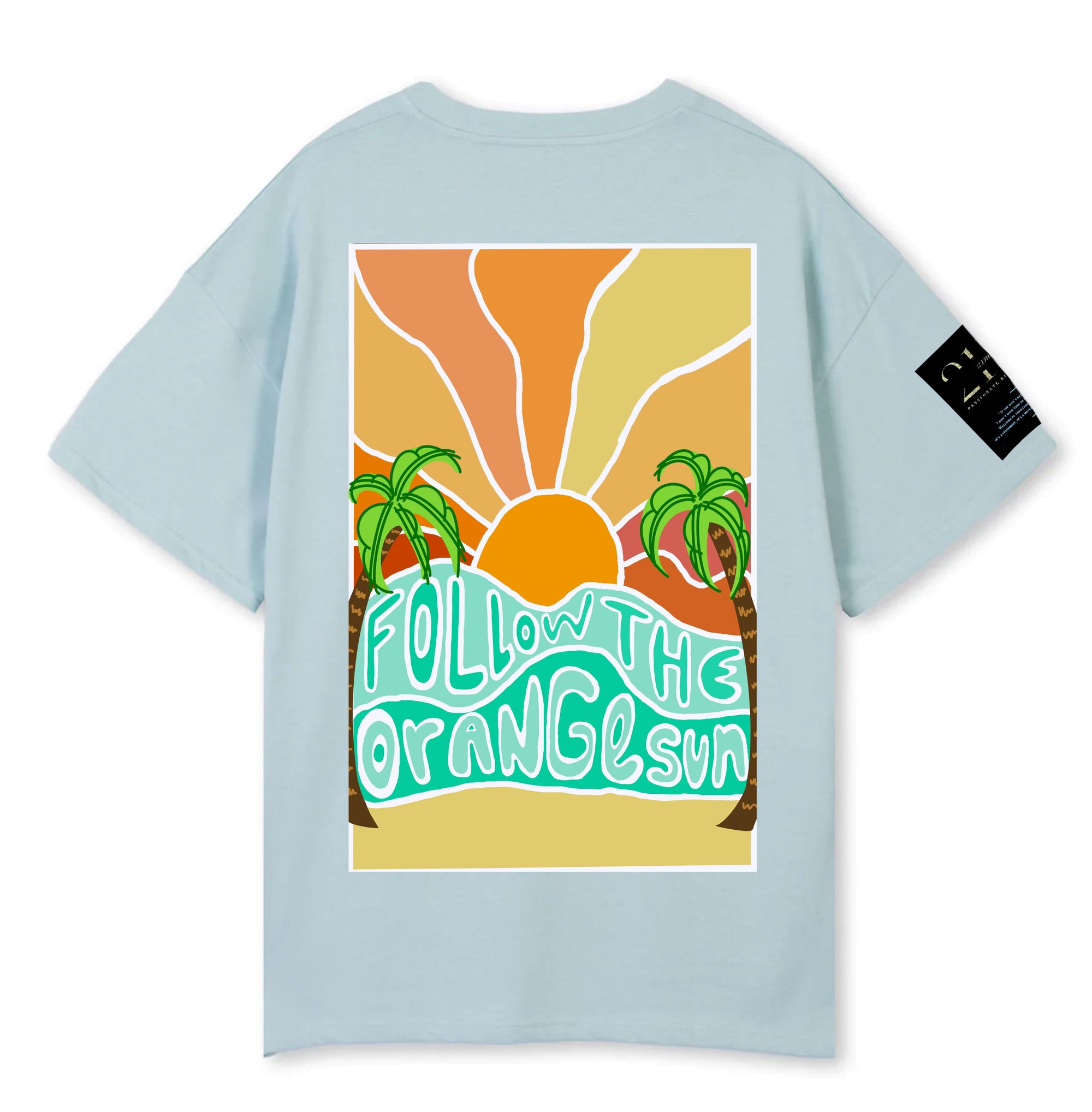 Oversized Tee Orange Sun