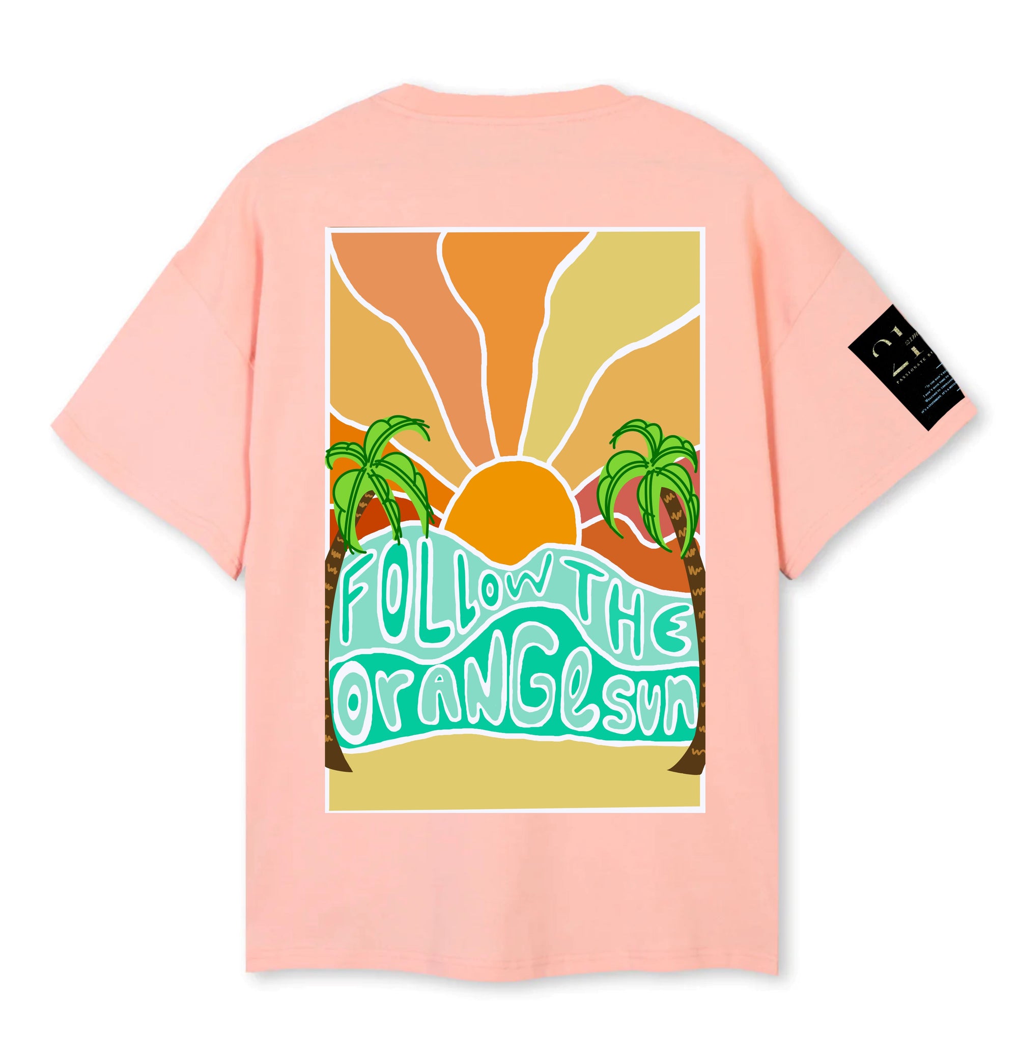 Oversized Tee Orange Sun