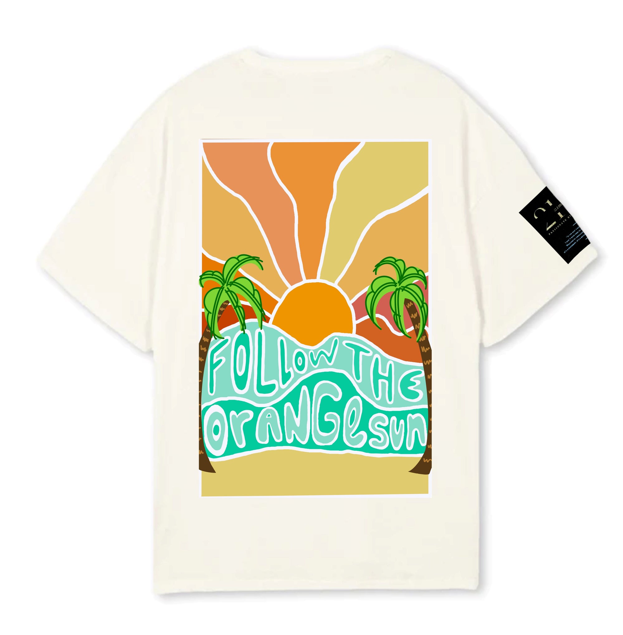 Oversized Tee Orange Sun